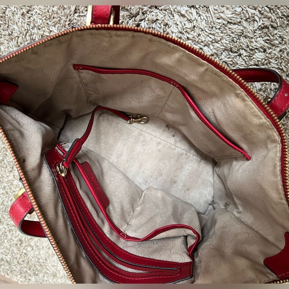 Michael Kors Jet Set East West Top Zip Tote RED - Picture 5 of 11
